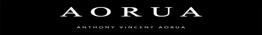 AORUA logo - Anthony Vincent Aorua official brand mark on black background