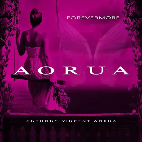 AORUA Forevermore cover featuring a woman on a swing with ethereal wings